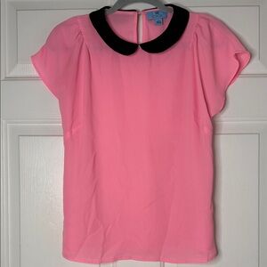 CeCe Coral Top with Black Accents